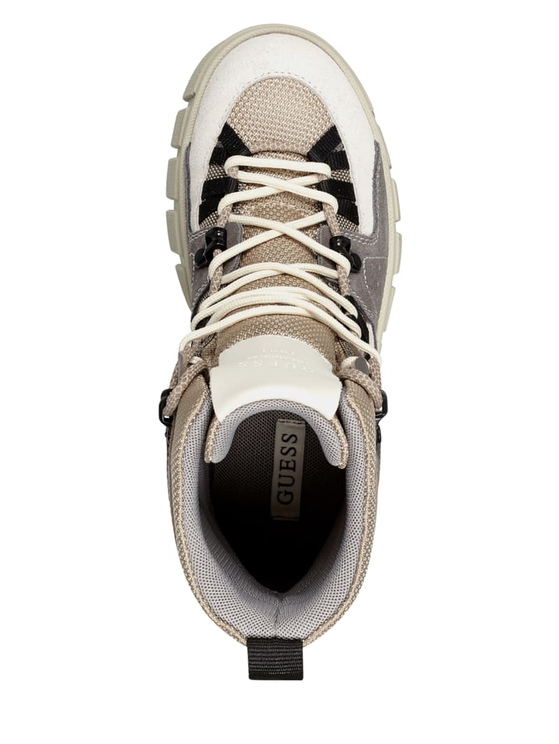 Guess Haler Hiker Boots - Medium Natural 101 Guess Haler Hiker Boots - Medium Natural 101