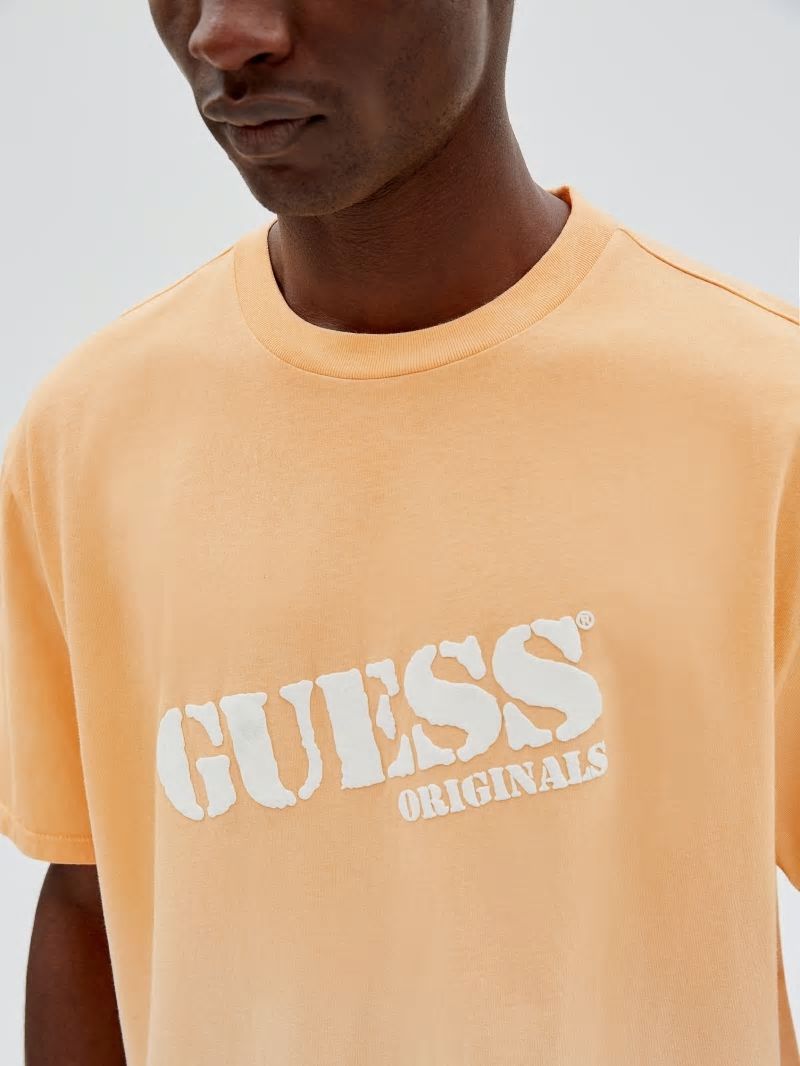 Guess GUESS Originals Dip-Dye Logo Tee - Orange Candy Multi Guess GUESS Originals Dip-Dye Logo Tee - Orange Candy Multi