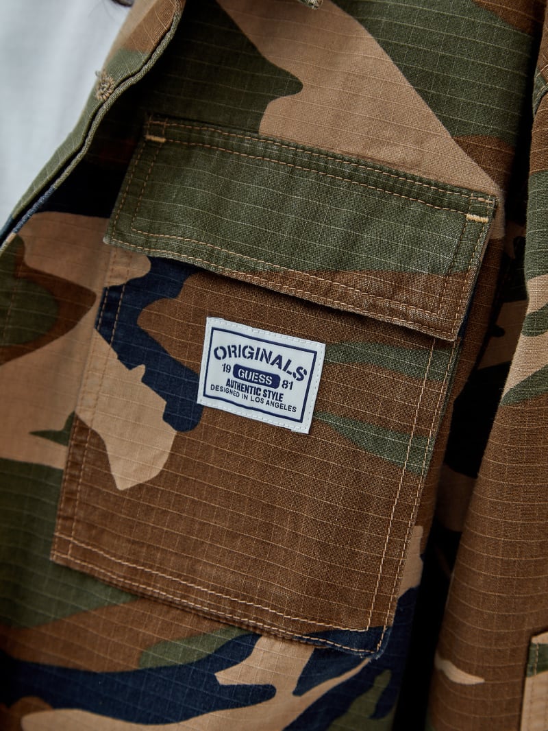 Guess GUESS Originals Ripstop Overshirt - Surplus Camo Guess GUESS Originals Ripstop Overshirt - Surplus Camo