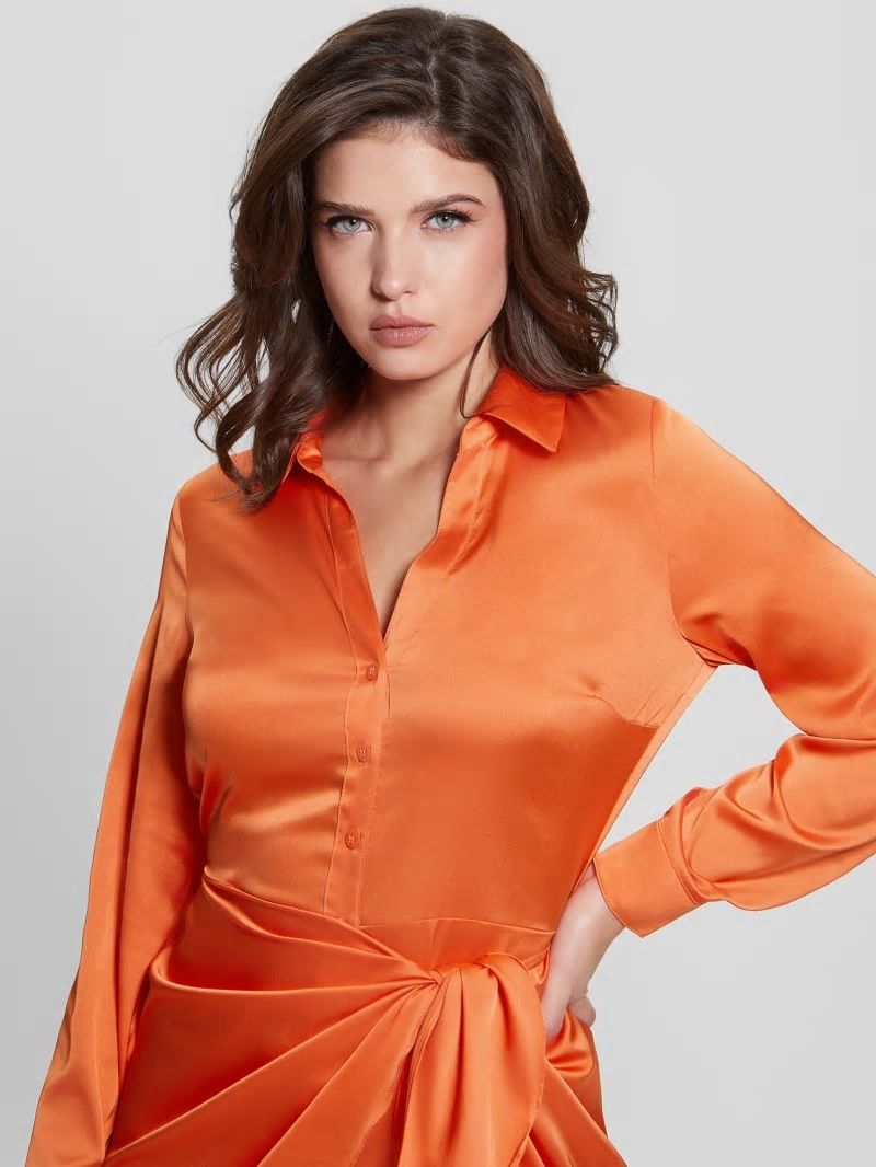 Guess Eco Alya Dress - Orange Slushie Guess Eco Alya Dress - Orange Slushie