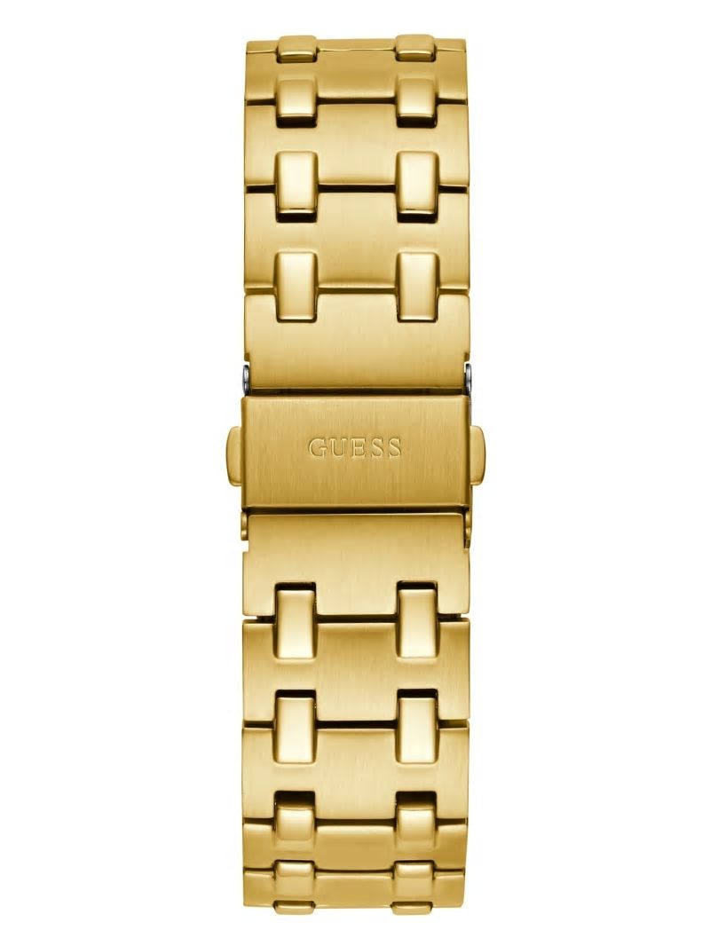 Guess Gold-Tone and Green Sunburst Analog Watch - Gold Guess Gold-Tone and Green Sunburst Analog Watch - Gold