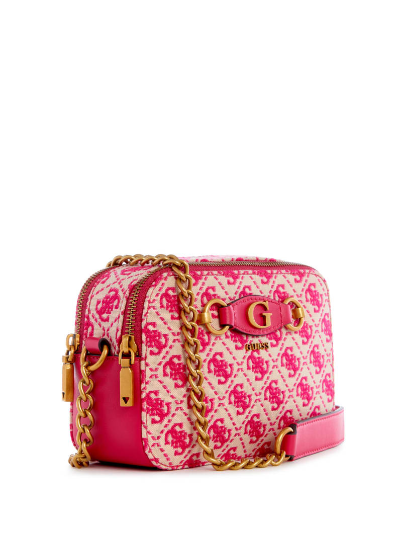 Guess Izzy Jacquard Logo Camera Bag - Pink Guess Izzy Jacquard Logo Camera Bag - Pink