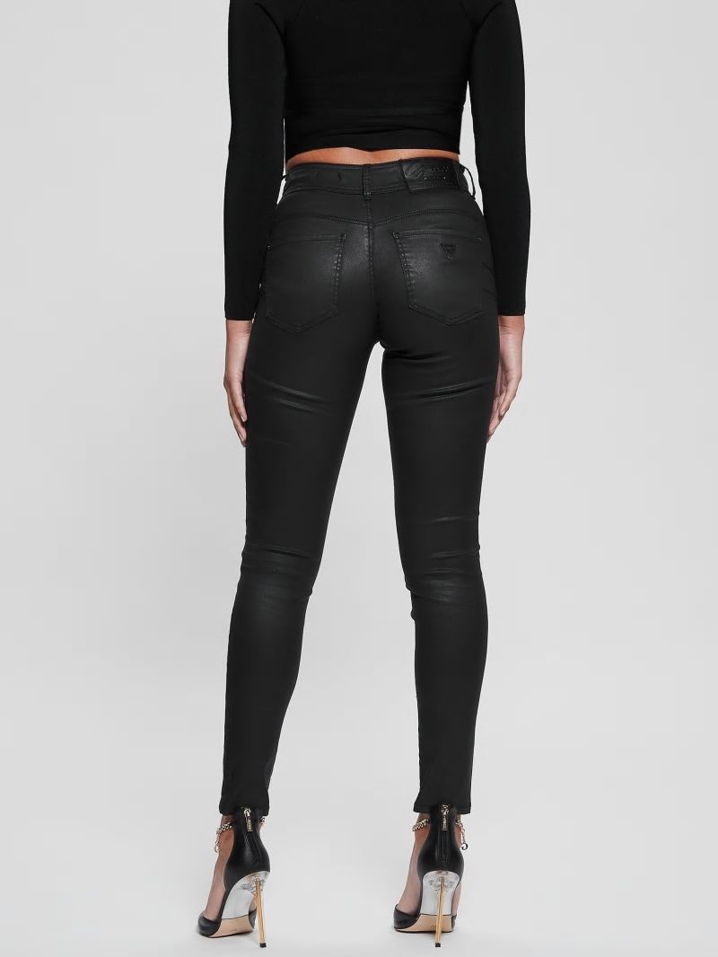 Guess High-Rise Shape Up Jeans - Coated Black Guess High-Rise Shape Up Jeans - Coated Black