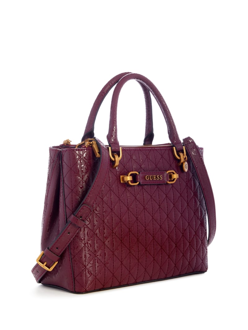 Guess Aveta Status Satchel - Burgundy Guess Aveta Status Satchel - Burgundy