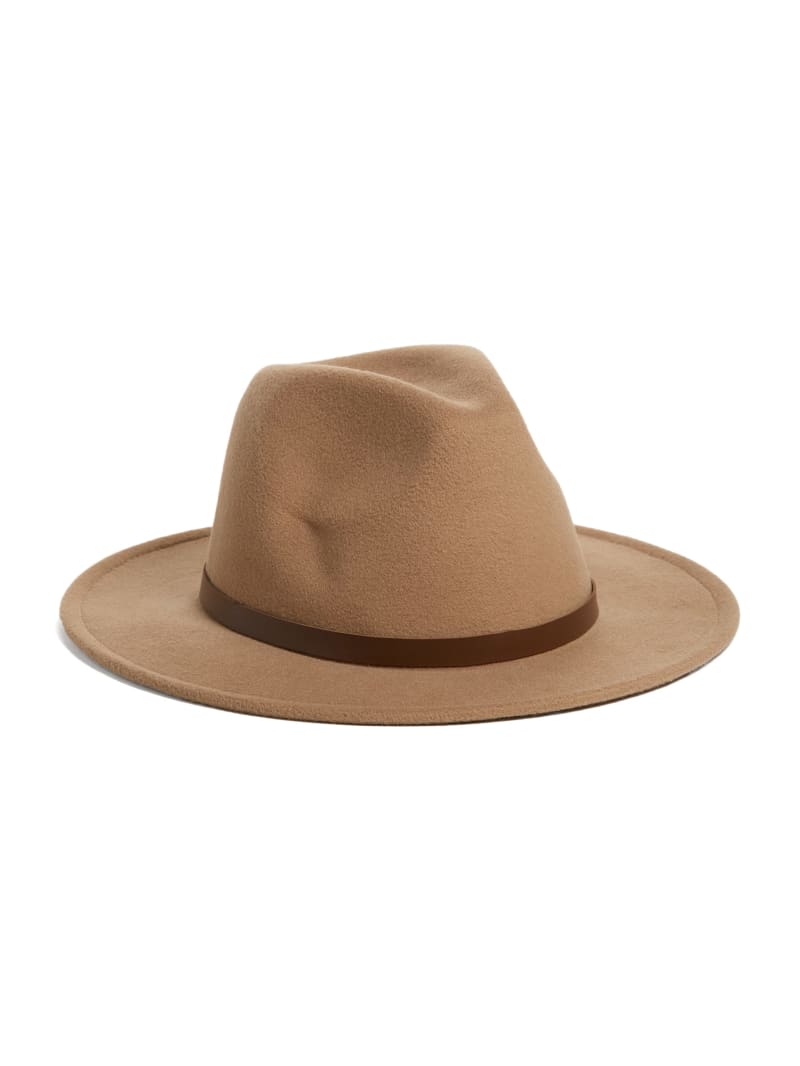 Guess Amera Fedora Hat - Beige Overflow Guess Amera Fedora Hat - Beige Overflow