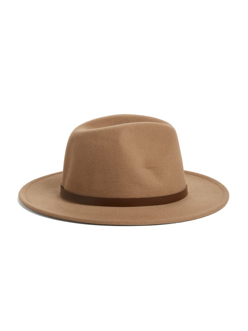 Guess Amera Fedora Hat - Beige Overflow Guess Amera Fedora Hat - Beige Overflow