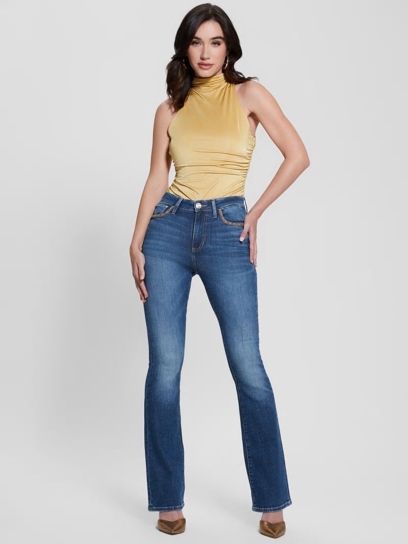 Guess Eco Draped Maeve Top - Gold Multi Guess Eco Draped Maeve Top - Gold Multi