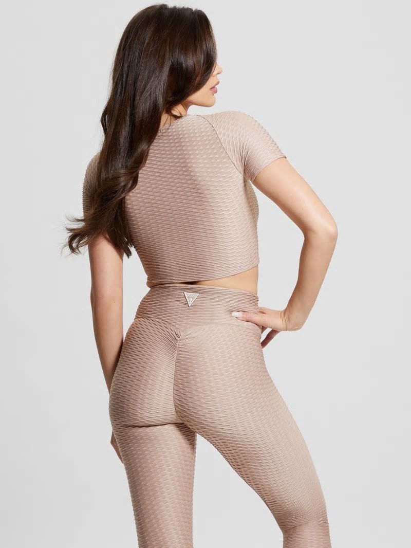 Guess Eco Delma Active Crop Top - Gentle Mink Guess Eco Delma Active Crop Top - Gentle Mink