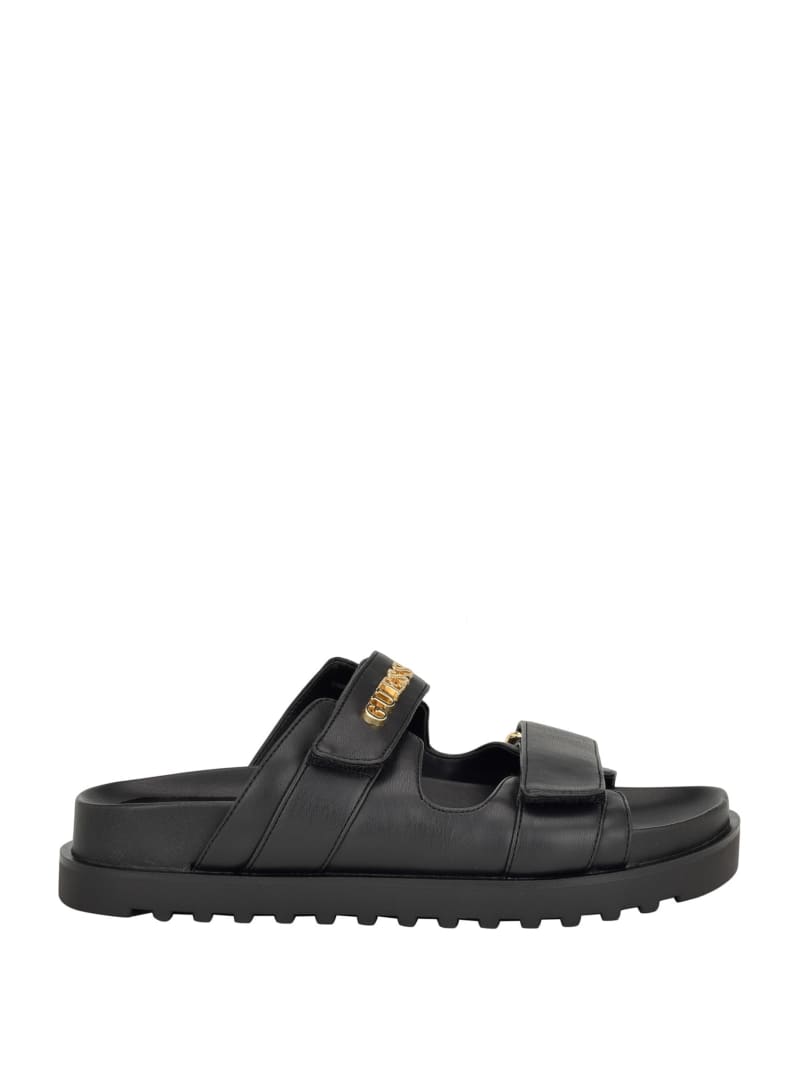 Guess Fabulon Two-Strap Slides - Black 001 Guess Fabulon Two-Strap Slides - Black 001