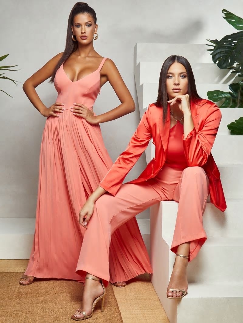 Guess Gypset Scarf Top - Vivacious Coral Guess Gypset Scarf Top - Vivacious Coral