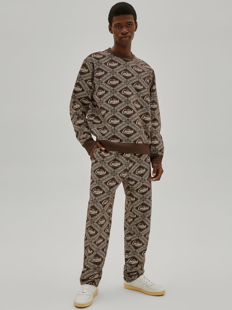 Guess GUESS Originals Printed Sweatpants - Coarse Brown Multi Guess GUESS Originals Printed Sweatpants - Coarse Brown Multi