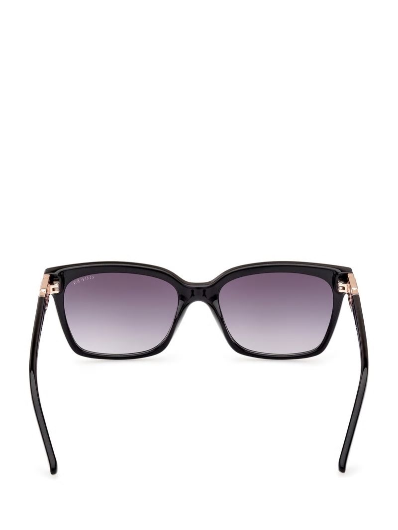 Guess Square Plastic Sunglasses - Silver Guess Square Plastic Sunglasses - Silver