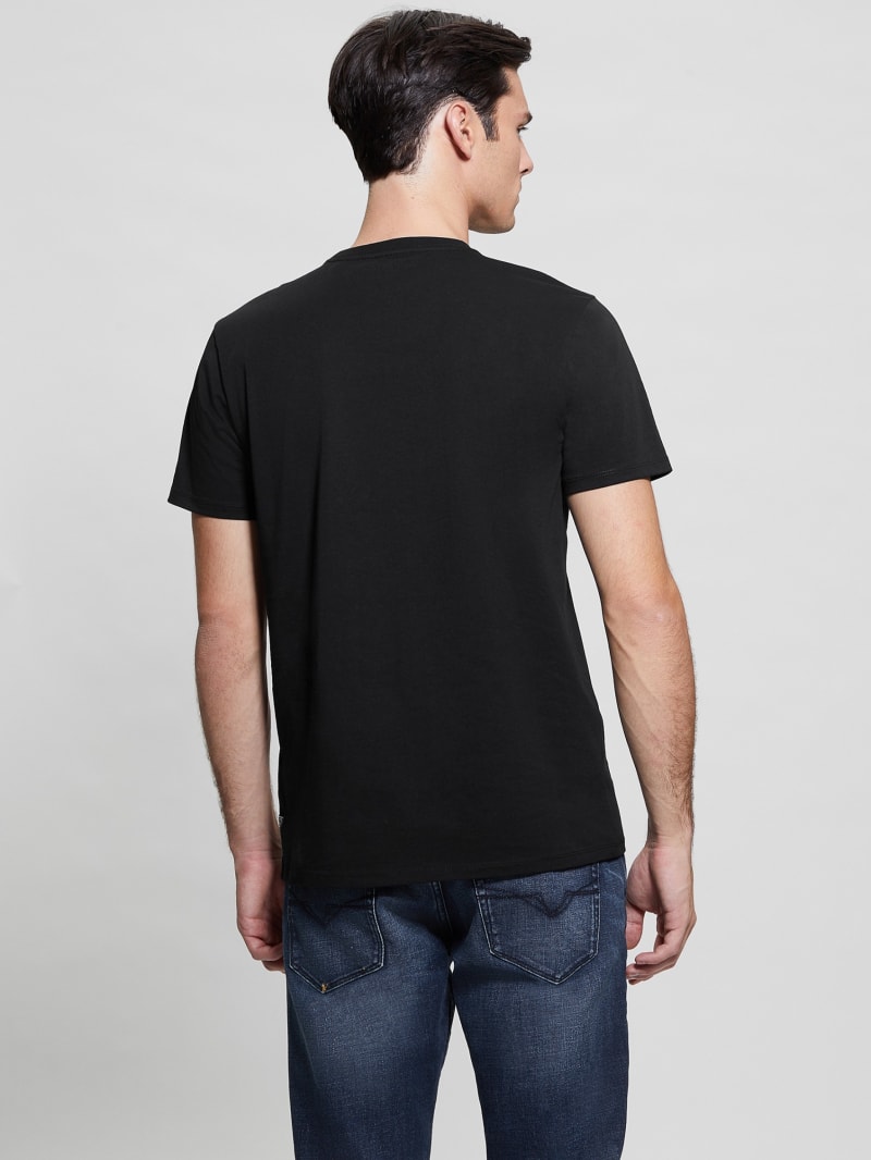 Guess Eco Embroidered Logo Tee - Black Guess Eco Embroidered Logo Tee - Black