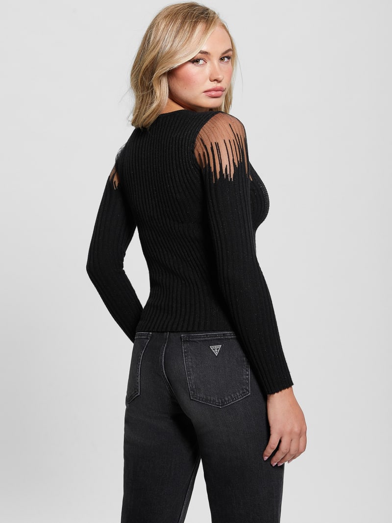 Guess Claudine Embellished Sweater - Black Guess Claudine Embellished Sweater - Black