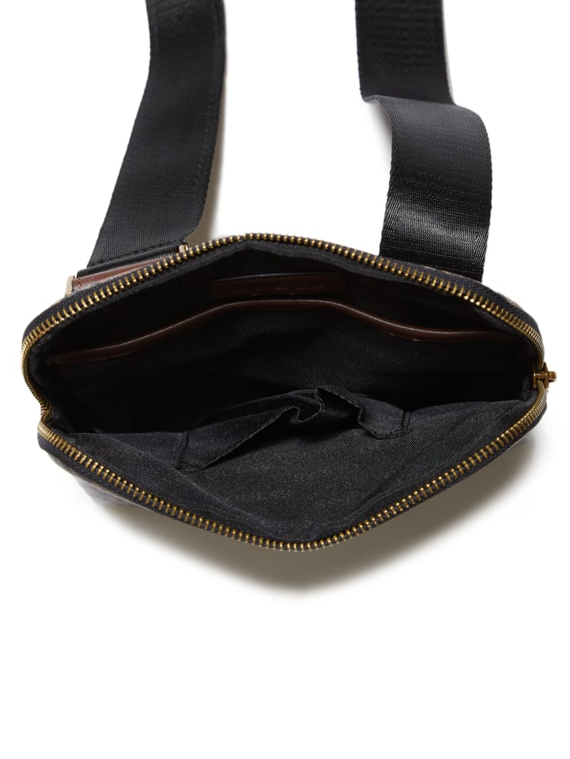 Guess Ederlo Flat Crossbody - Black Floral Print Guess Ederlo Flat Crossbody - Black Floral Print