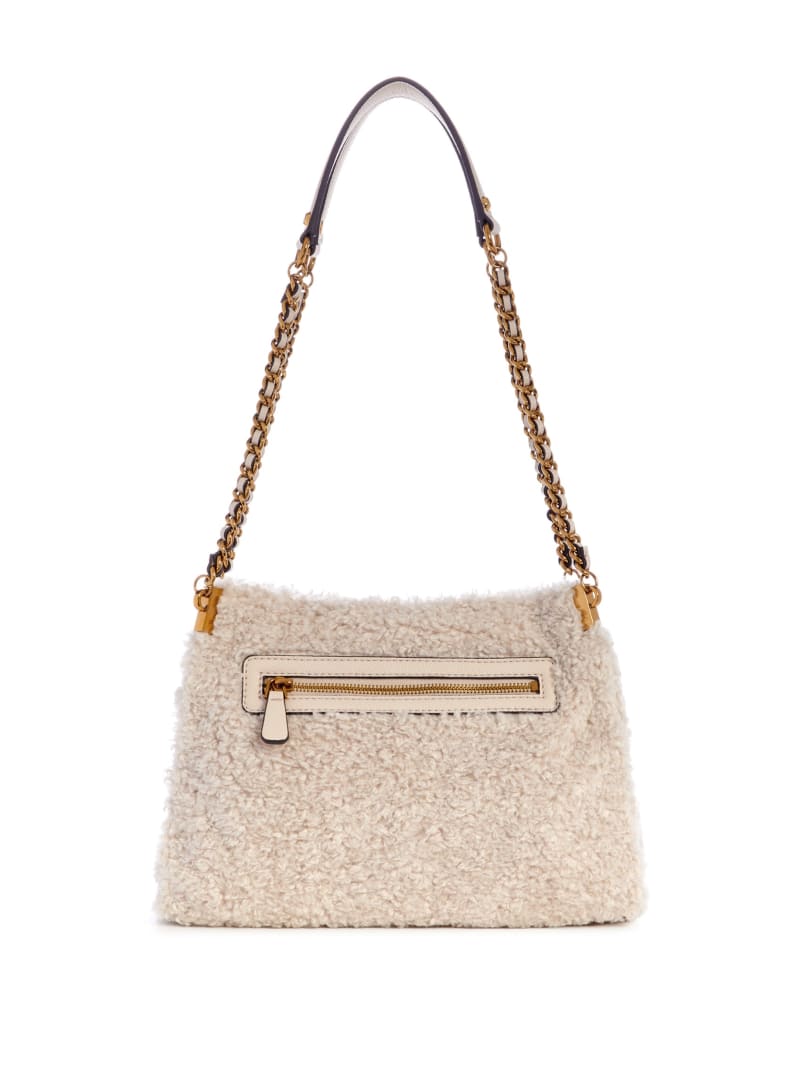 Guess Maranta Small Shoulder Satchel - Off White Guess Maranta Small Shoulder Satchel - Off White