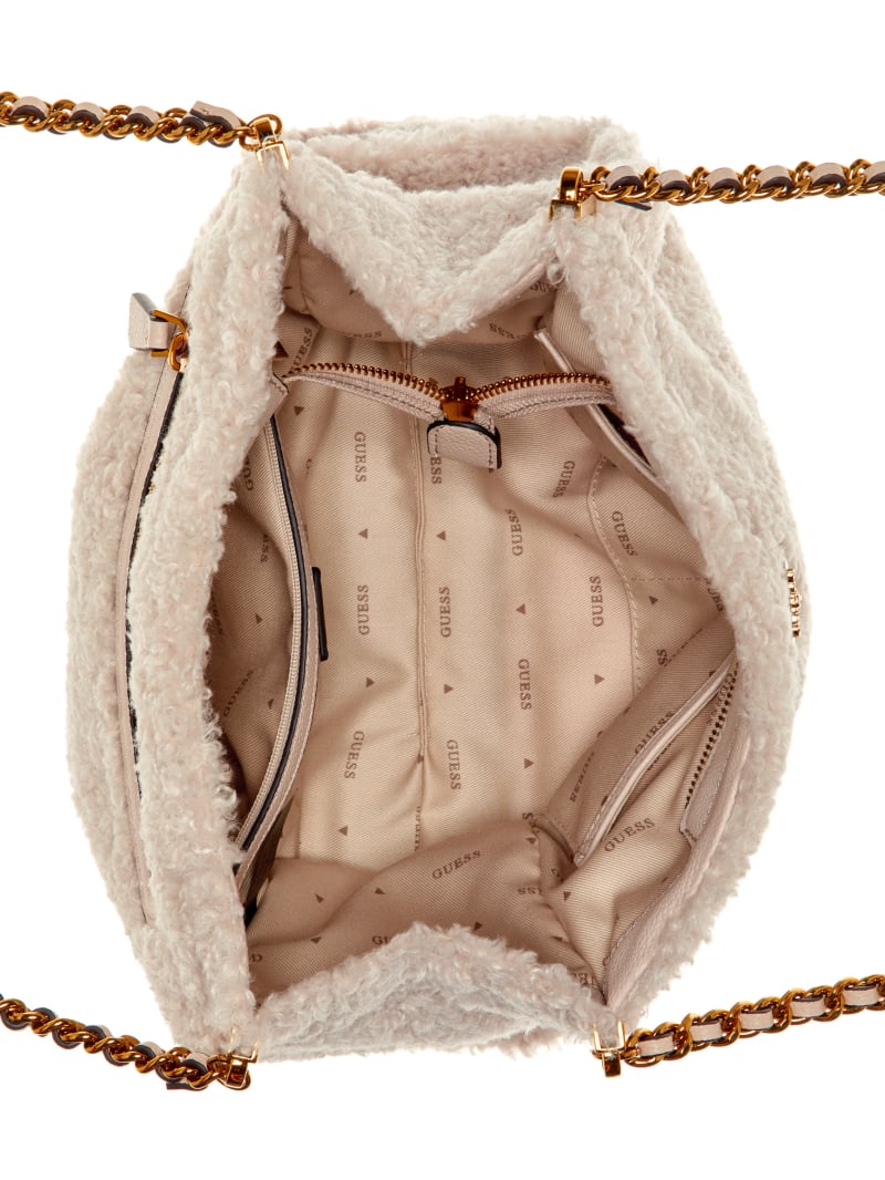 Guess Maranta Small Shoulder Satchel - Off White Guess Maranta Small Shoulder Satchel - Off White