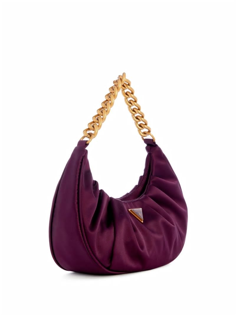 Guess Tori Satin Shoulder Bag - Amethyst Guess Tori Satin Shoulder Bag - Amethyst