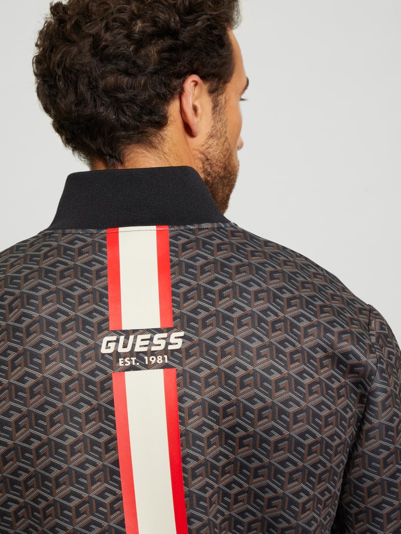 Guess Rolph Signature Cube Jacket - Macro G Cube Brown Combo Guess Rolph Signature Cube Jacket - Macro G Cube Brown Combo