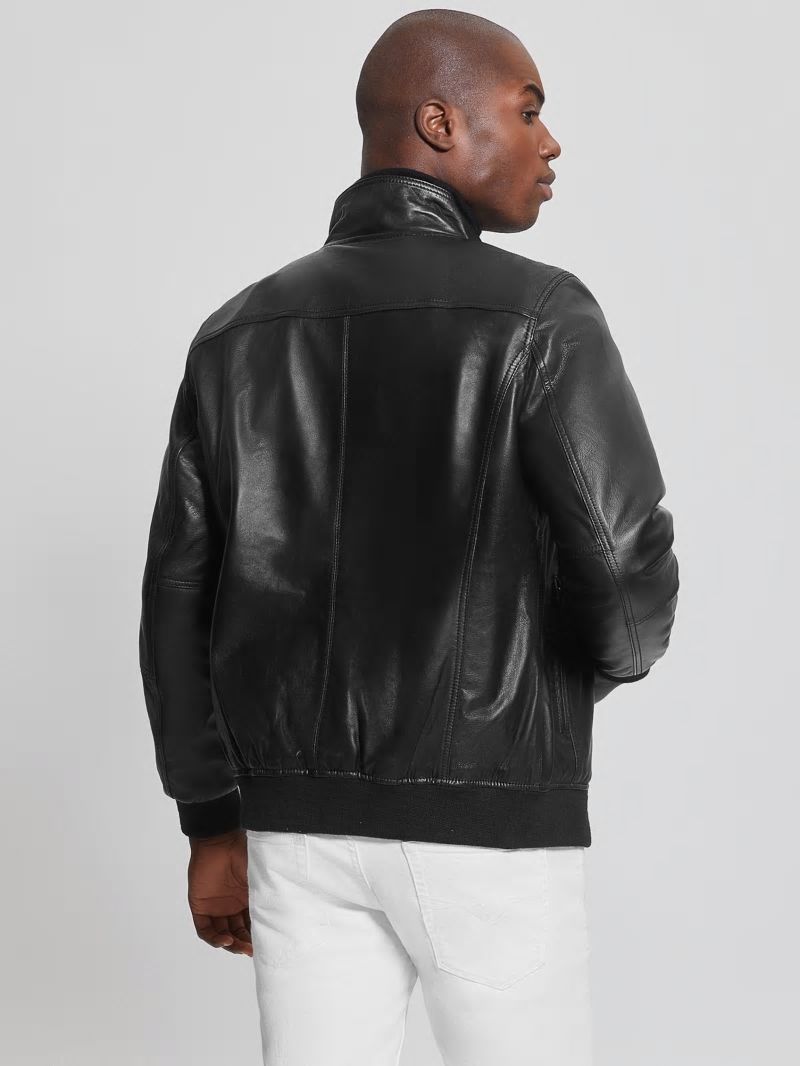 Guess Soft Leather Jacket - Black Guess Soft Leather Jacket - Black