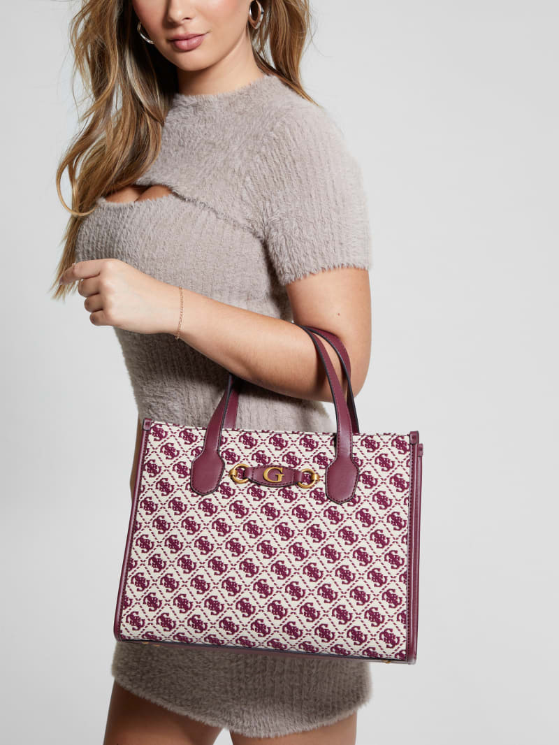 Guess Izzy Jacquard Logo Tote - Montego Wash Guess Izzy Jacquard Logo Tote - Montego Wash
