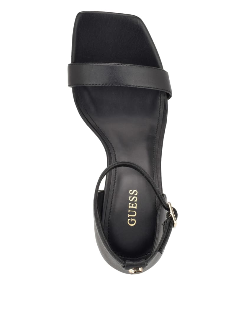 Guess Yael Leather Heels - Black 001 Guess Yael Leather Heels - Black 001