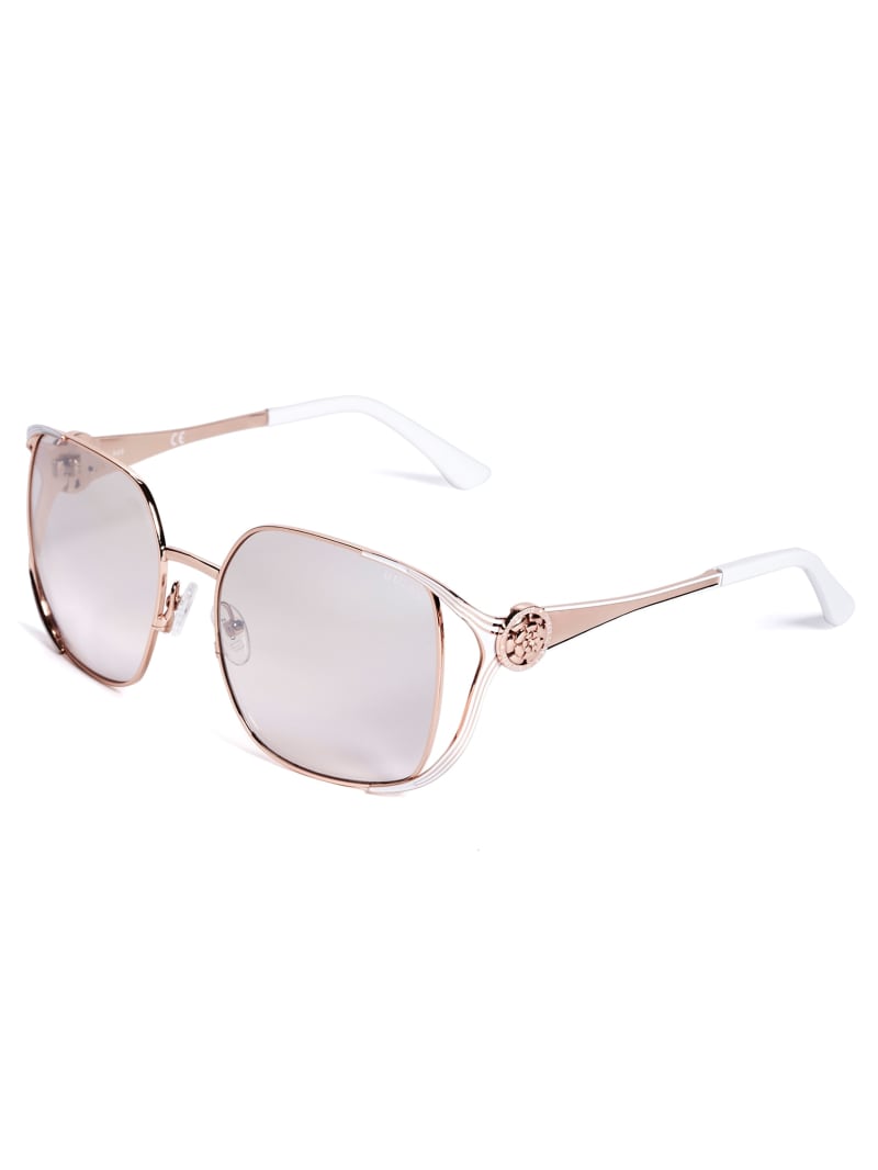 Guess Vera Square Metal Sunglasses - Blush Guess Vera Square Metal Sunglasses - Blush