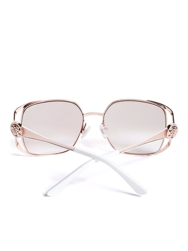 Guess Vera Square Metal Sunglasses - Blush Guess Vera Square Metal Sunglasses - Blush