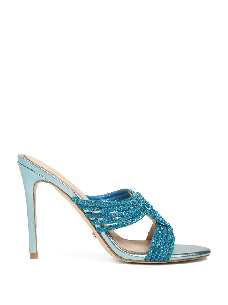 Guess Rhinestone Strappy Heel - Mid Blue Guess Rhinestone Strappy Heel - Mid Blue