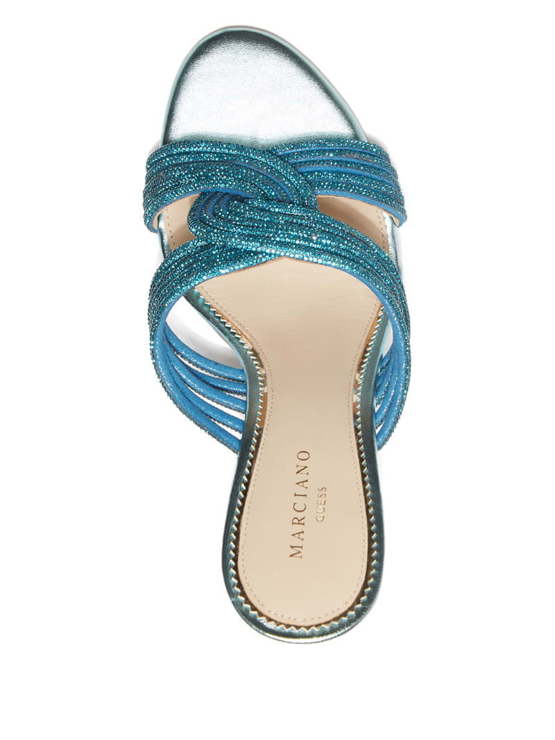 Guess Rhinestone Strappy Heel - Mid Blue Guess Rhinestone Strappy Heel - Mid Blue