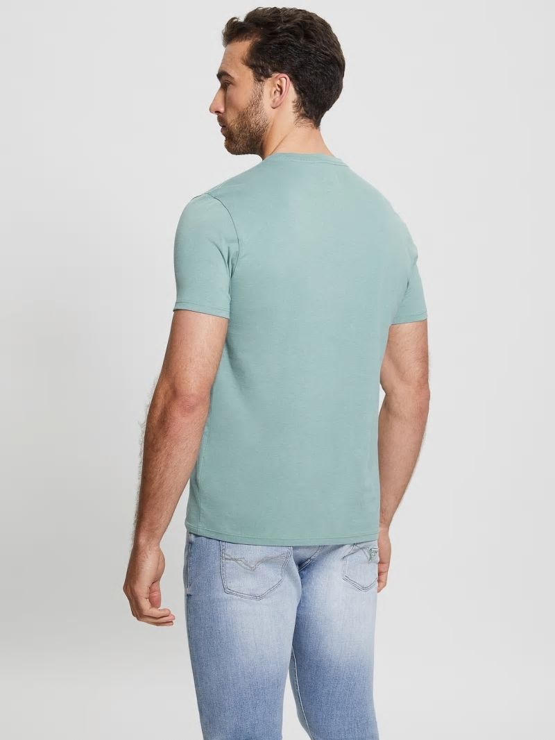 Guess Embroidered Logo Tee - Honest Blue Guess Embroidered Logo Tee - Honest Blue