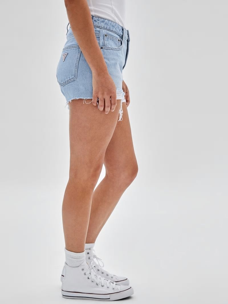 Guess GUESS Originals Kit Destroyed Denim Shorts - Go Fez Lt Wash Guess GUESS Originals Kit Destroyed Denim Shorts - Go Fez Lt Wash