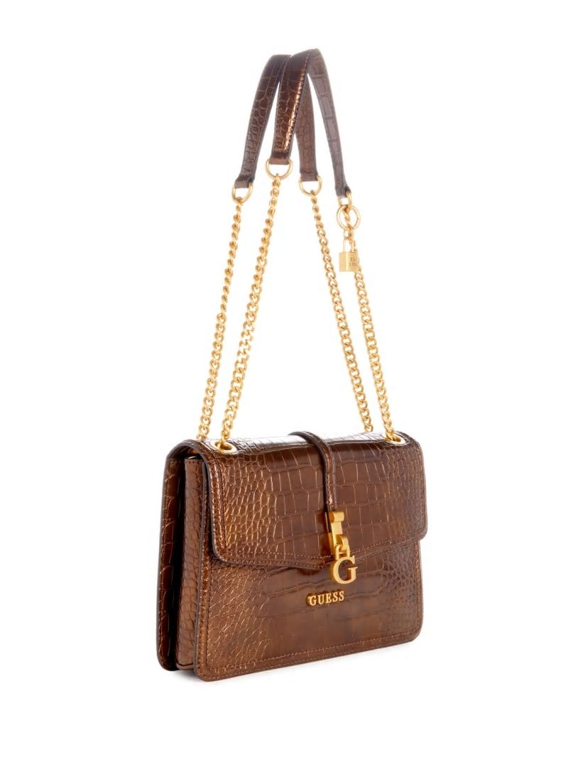 Guess James Convertible Crossbody Flap Bag - Bronze Guess James Convertible Crossbody Flap Bag - Bronze