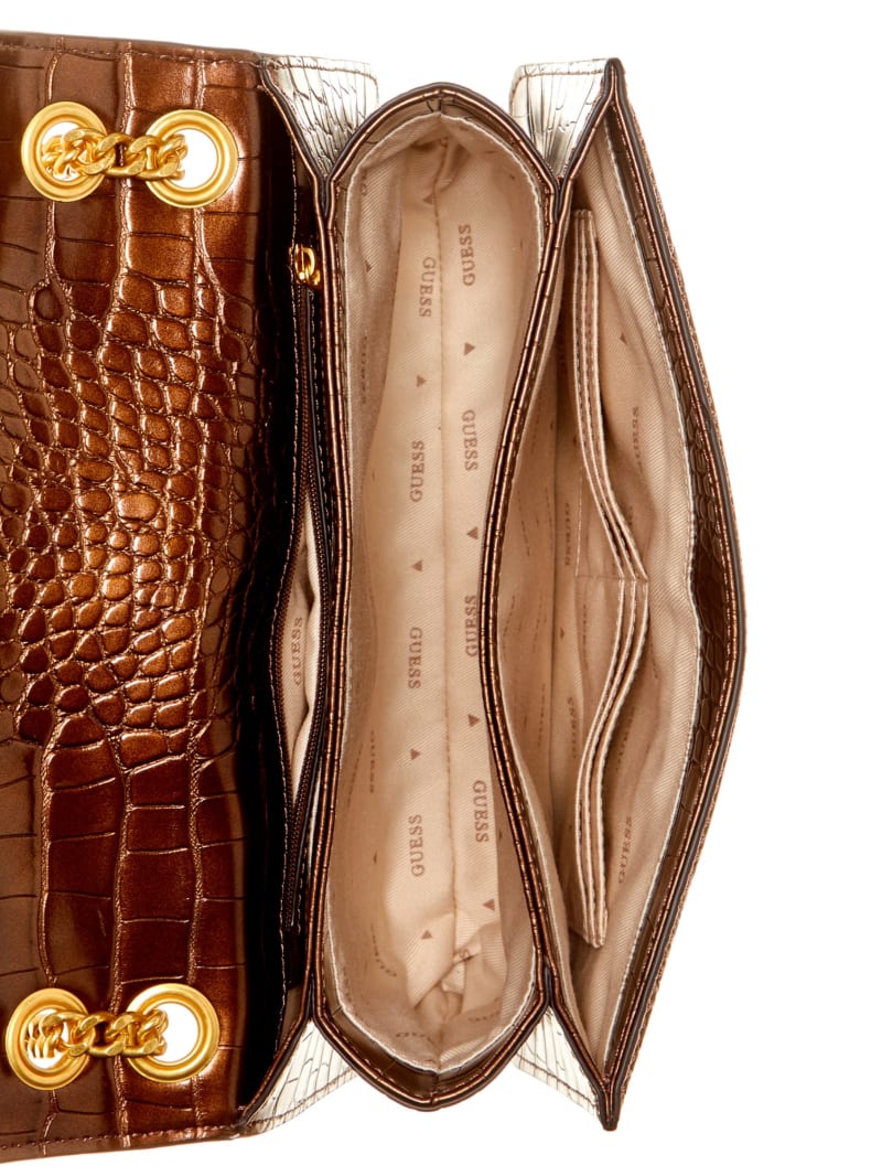 Guess James Convertible Crossbody Flap Bag - Bronze Guess James Convertible Crossbody Flap Bag - Bronze