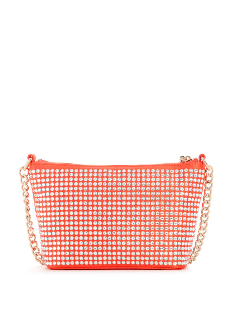 Guess Gilded Glamour Mini Top-Zip Bucket Bag - Orange Guess Gilded Glamour Mini Top-Zip Bucket Bag - Orange