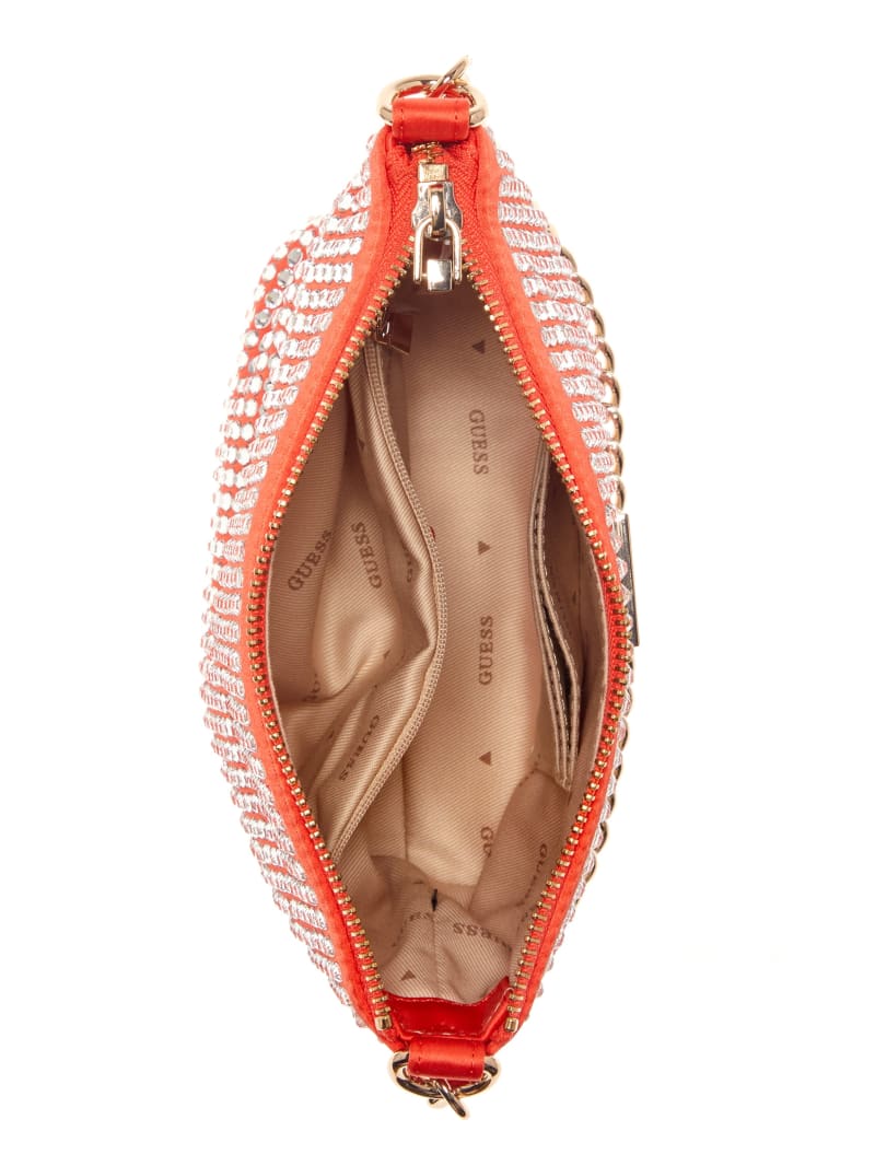 Guess Gilded Glamour Mini Top-Zip Bucket Bag - Orange Guess Gilded Glamour Mini Top-Zip Bucket Bag - Orange