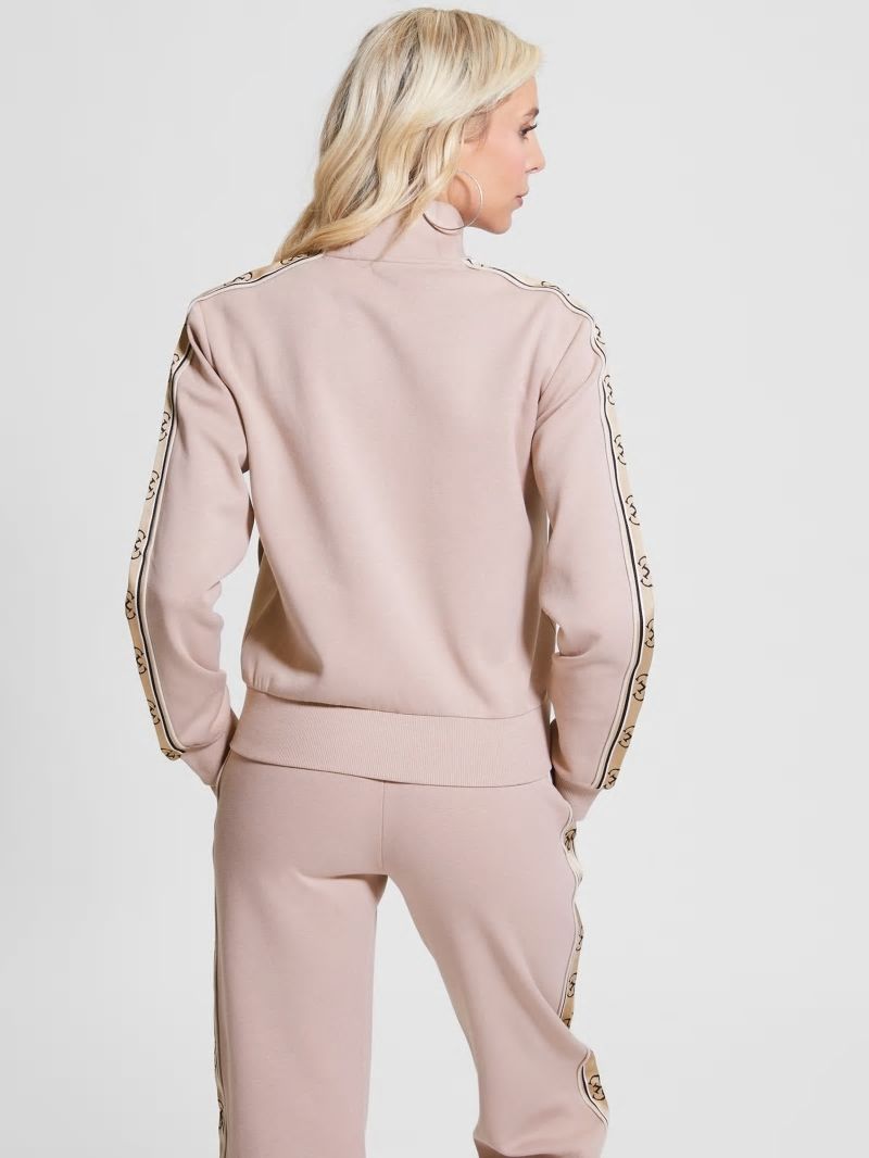 Guess Eco Britney Full-Zip Sweatshirt - Posh Taupe Guess Eco Britney Full-Zip Sweatshirt - Posh Taupe