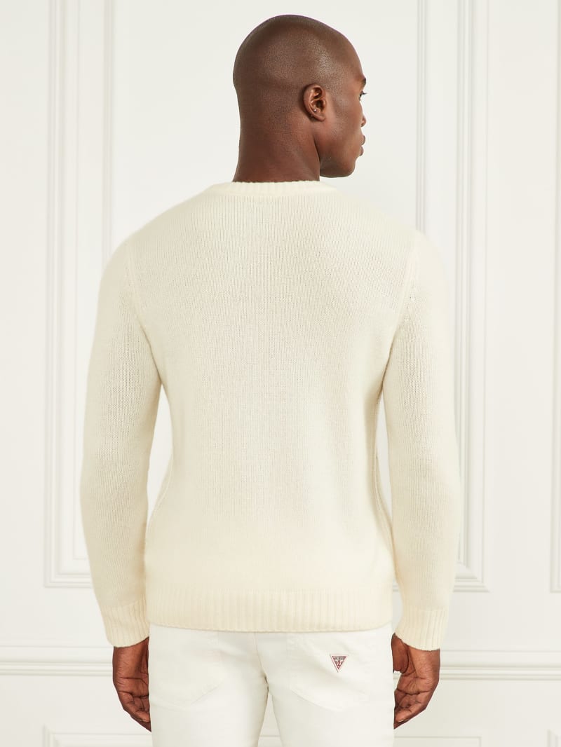 Guess Cashmere Crewneck Sweater - Creme Brulee Guess Cashmere Crewneck Sweater - Creme Brulee