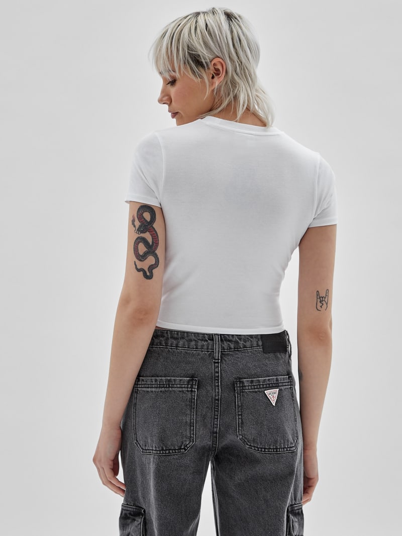 Guess GUESS Originals Eco Palm Baby Tee - Pure White Guess GUESS Originals Eco Palm Baby Tee - Pure White