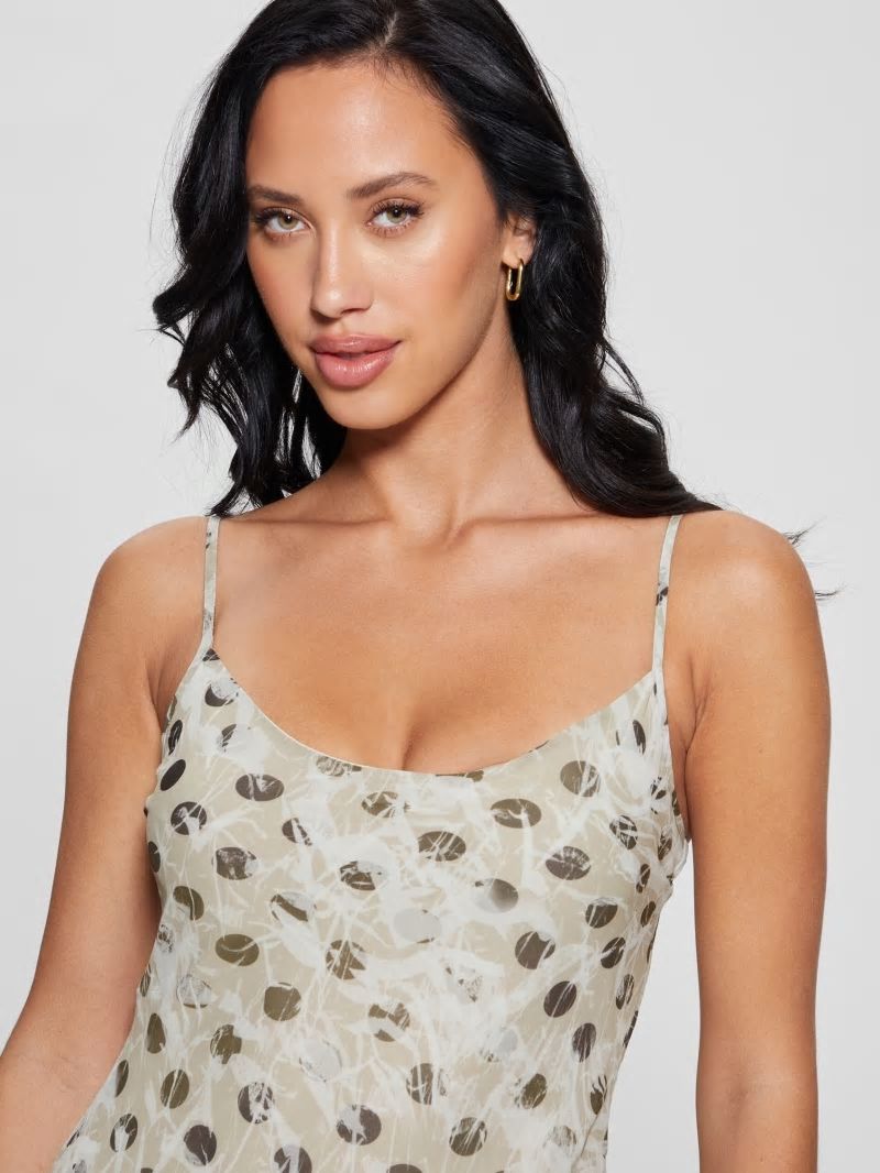 Guess Akilina Printed Midi Dress - Sandy Polka Dots Guess Akilina Printed Midi Dress - Sandy Polka Dots