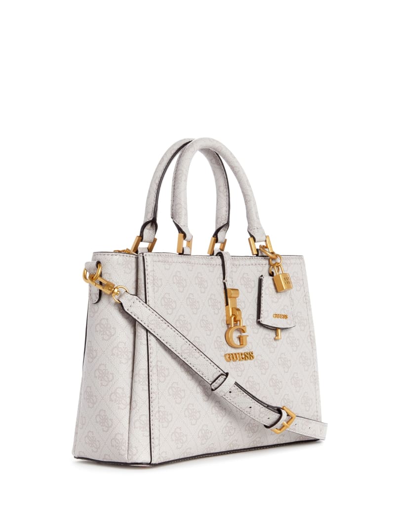 Guess James Quattro G Girlfriend Satchel - Dove Logo Guess James Quattro G Girlfriend Satchel - Dove Logo