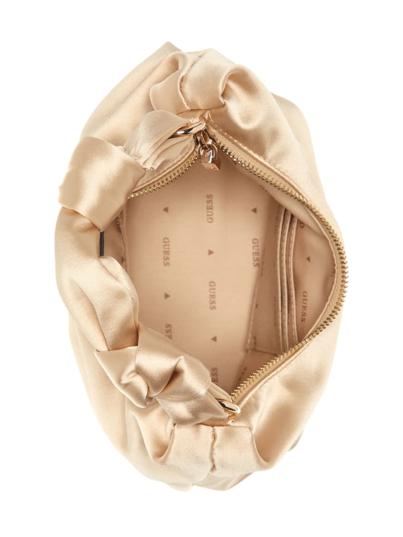 Guess Velina Satin Hobo Bag - Pale Gold Guess Velina Satin Hobo Bag - Pale Gold