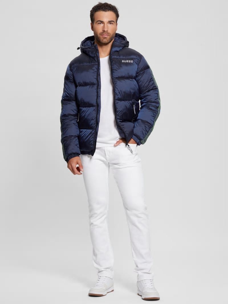 Guess Byrnie Padded Nylon Jacket - Silk Blue Guess Byrnie Padded Nylon Jacket - Silk Blue