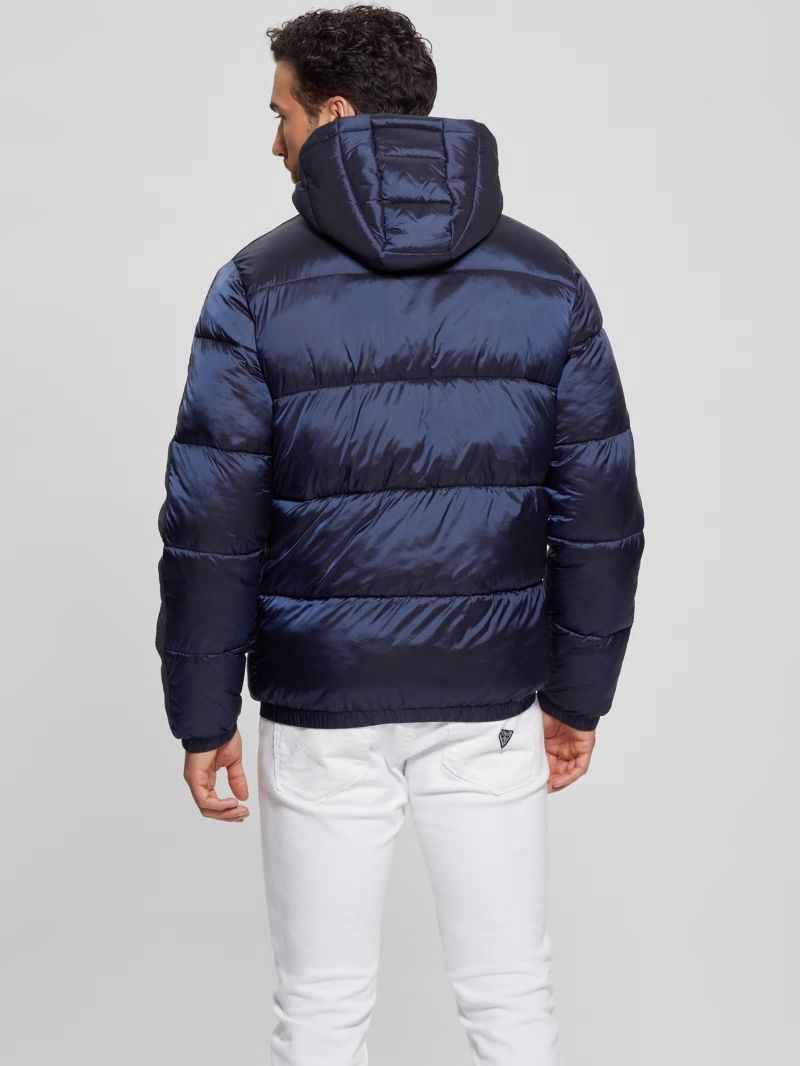 Guess Byrnie Padded Nylon Jacket - Silk Blue Guess Byrnie Padded Nylon Jacket - Silk Blue