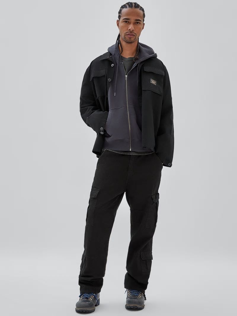 Guess GUESS Originals Ripstop Overshirt - Jet Black Multi Guess GUESS Originals Ripstop Overshirt - Jet Black Multi
