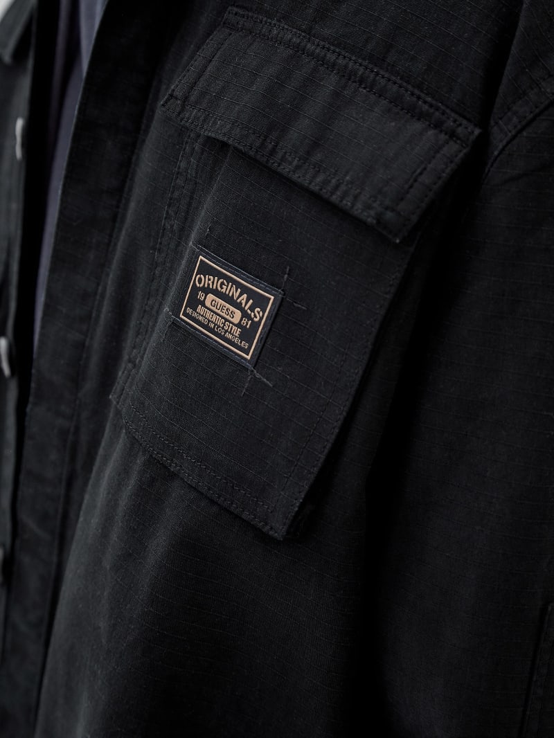 Guess GUESS Originals Ripstop Overshirt - Jet Black Multi Guess GUESS Originals Ripstop Overshirt - Jet Black Multi