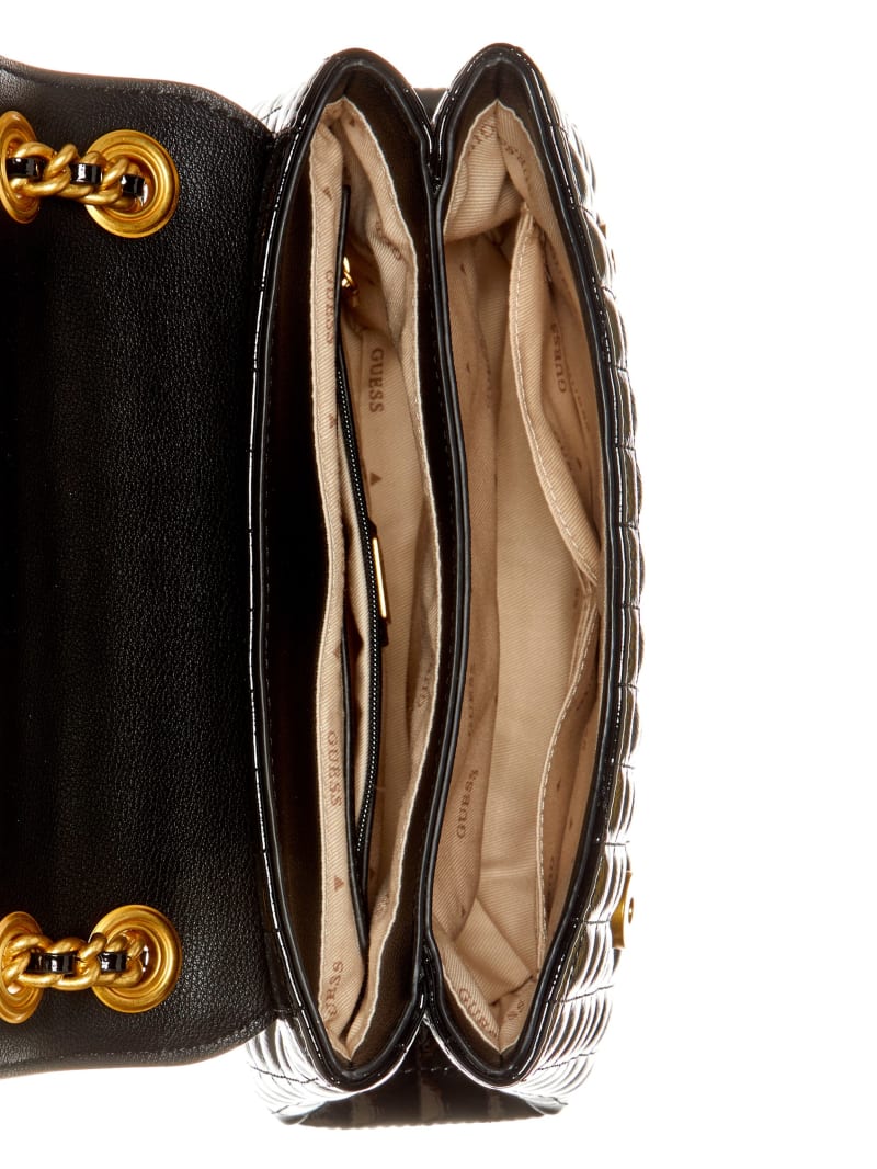 Guess Tia Convertible Crossbody - Black Floral Print Guess Tia Convertible Crossbody - Black Floral Print