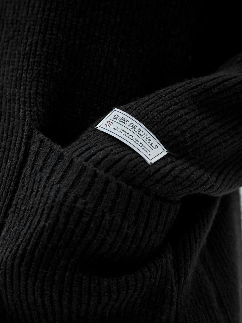 Guess GUESS Originals Label Cardigan - Black Guess GUESS Originals Label Cardigan - Black