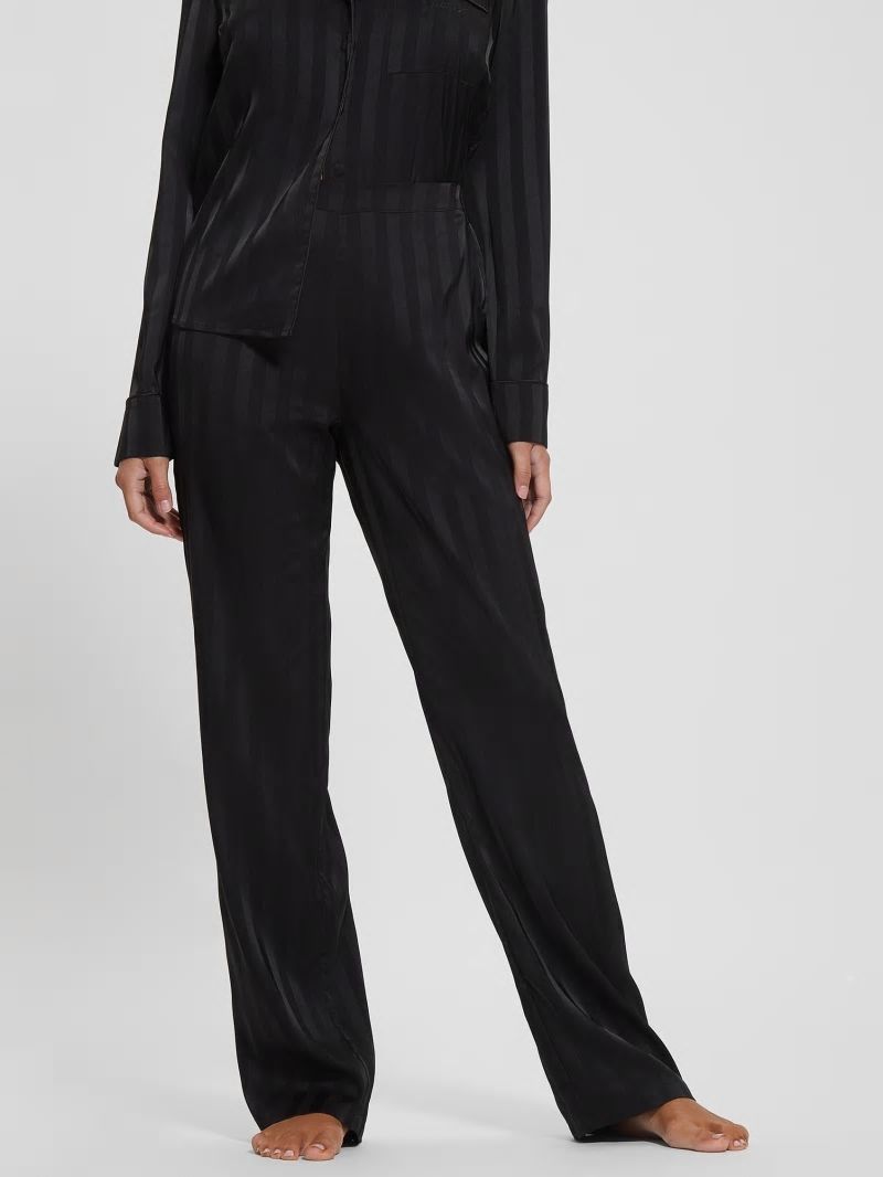 Guess Eco Susan Long Pajama Set - Black Guess Eco Susan Long Pajama Set - Black