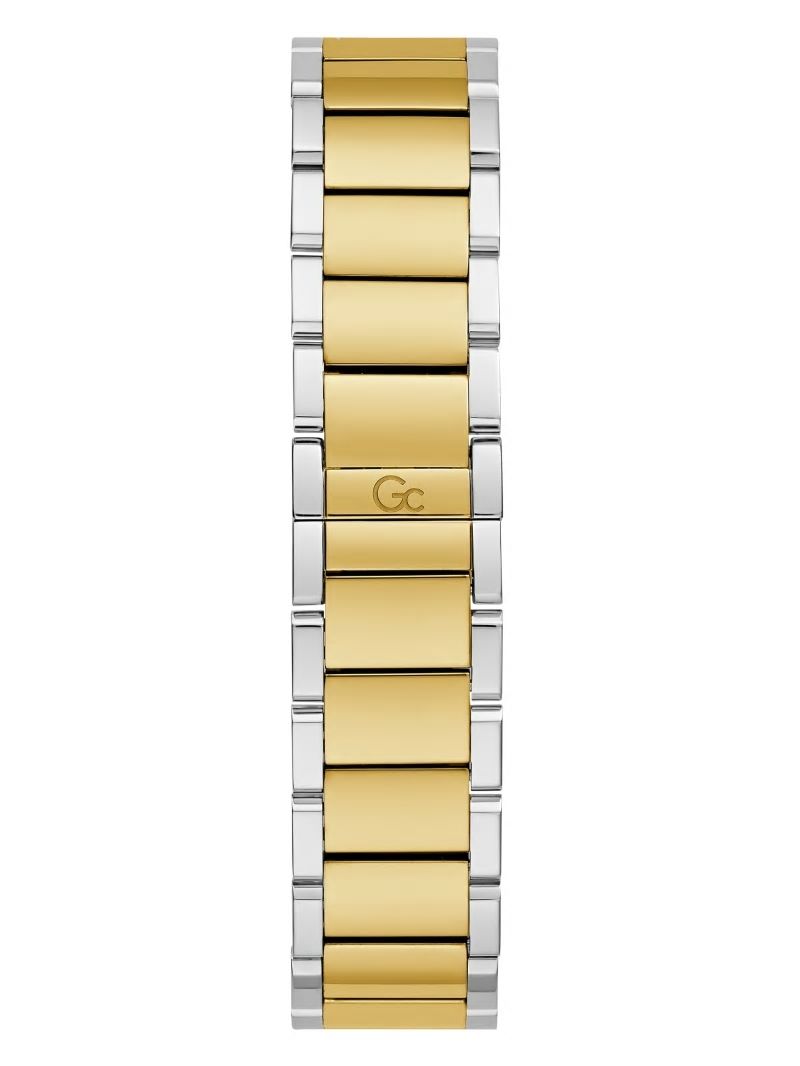 Guess Gc Gold and Silver-Tone Crystal Analog Watch - Gold Guess Gc Gold and Silver-Tone Crystal Analog Watch - Gold